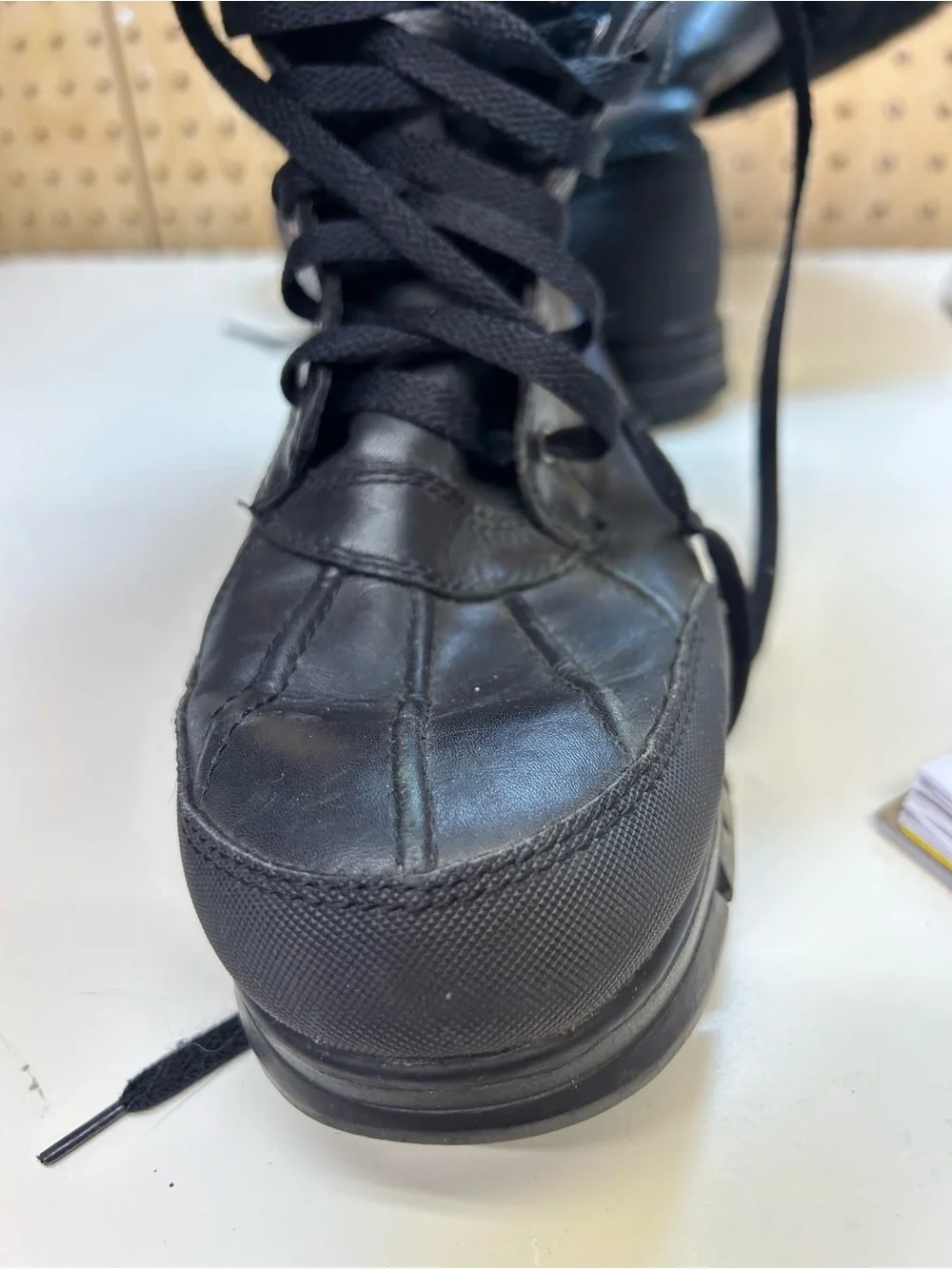Lauren Ralph Lauren Black Shearling-Lined Lace-Up Boots
